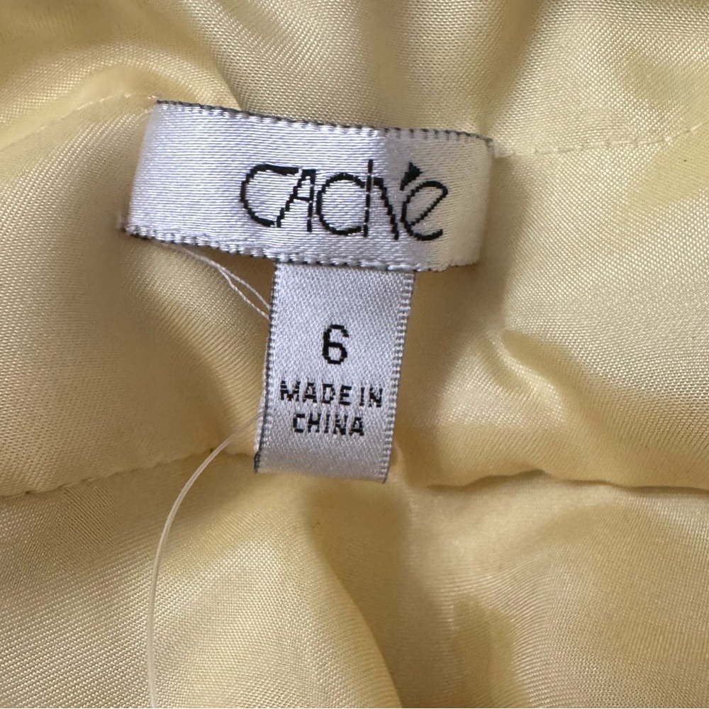 Cache Yellow Multi Floral Halter Silk Midi Dress - Picture 9 of 11